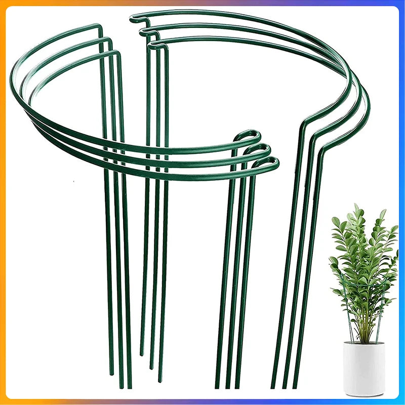 6pcs Plant Support Stake Metal Ring Cage for Vegetable Growing Adjustable Stand Support For Flowers Plants Home Gardening Tools