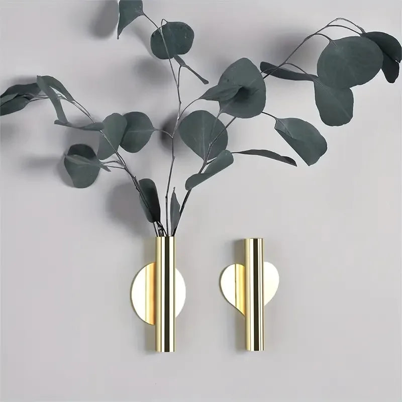 Creative Wall-mounted Flower Vase European Style Hanging Planter Hydroponics Pots For Home Office Living Room Decoration Gift