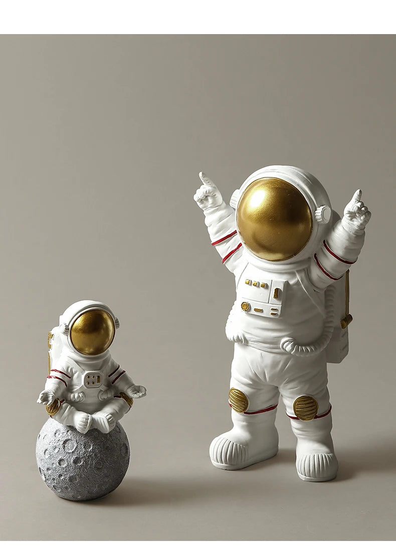 Nordic Modern Astronaut Miniature Figurines Resin Craft Home Fairy Garden Desk Decoration Furnishing Articles Room Accessories
