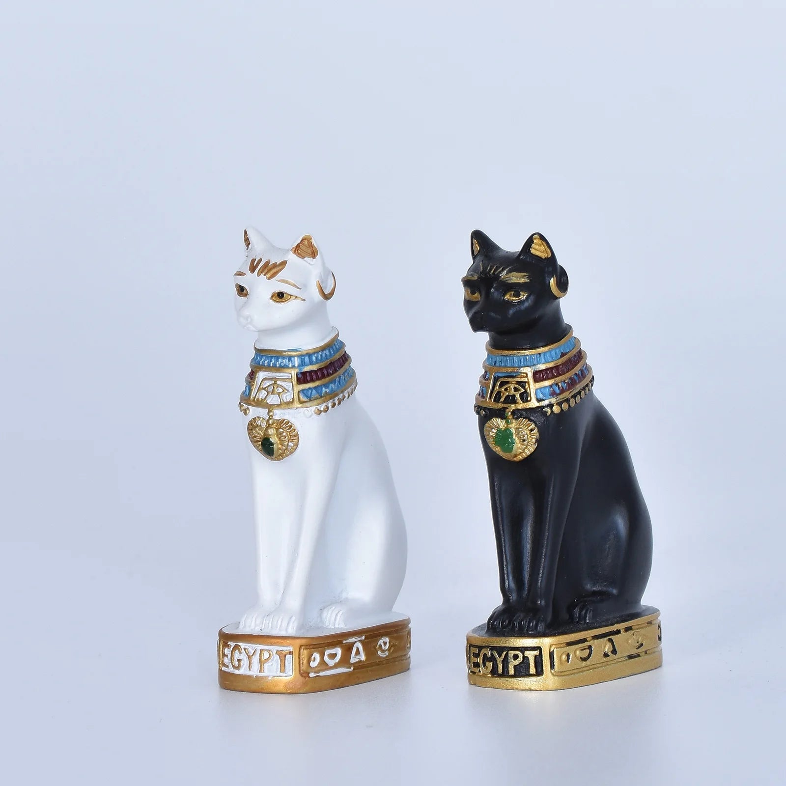 1PC Mini Cat Statue Decoration Egyptian Cat Statue Decoration Retro Cat Goddess Statue Home Garden Animal Decoration