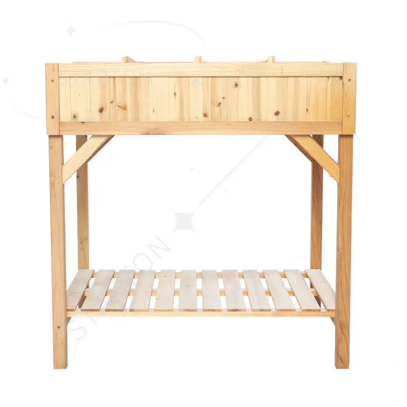Wood Raised Garden Bed Large Wooden Planter Box Flower Herb Gardening Beds Outdoor With Legs