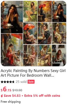 African Woman Paint By Numbers HandPainted Kit On Canvas DIY Oil Painting Set Pictures By Number Home Decoration Wall Art Gift