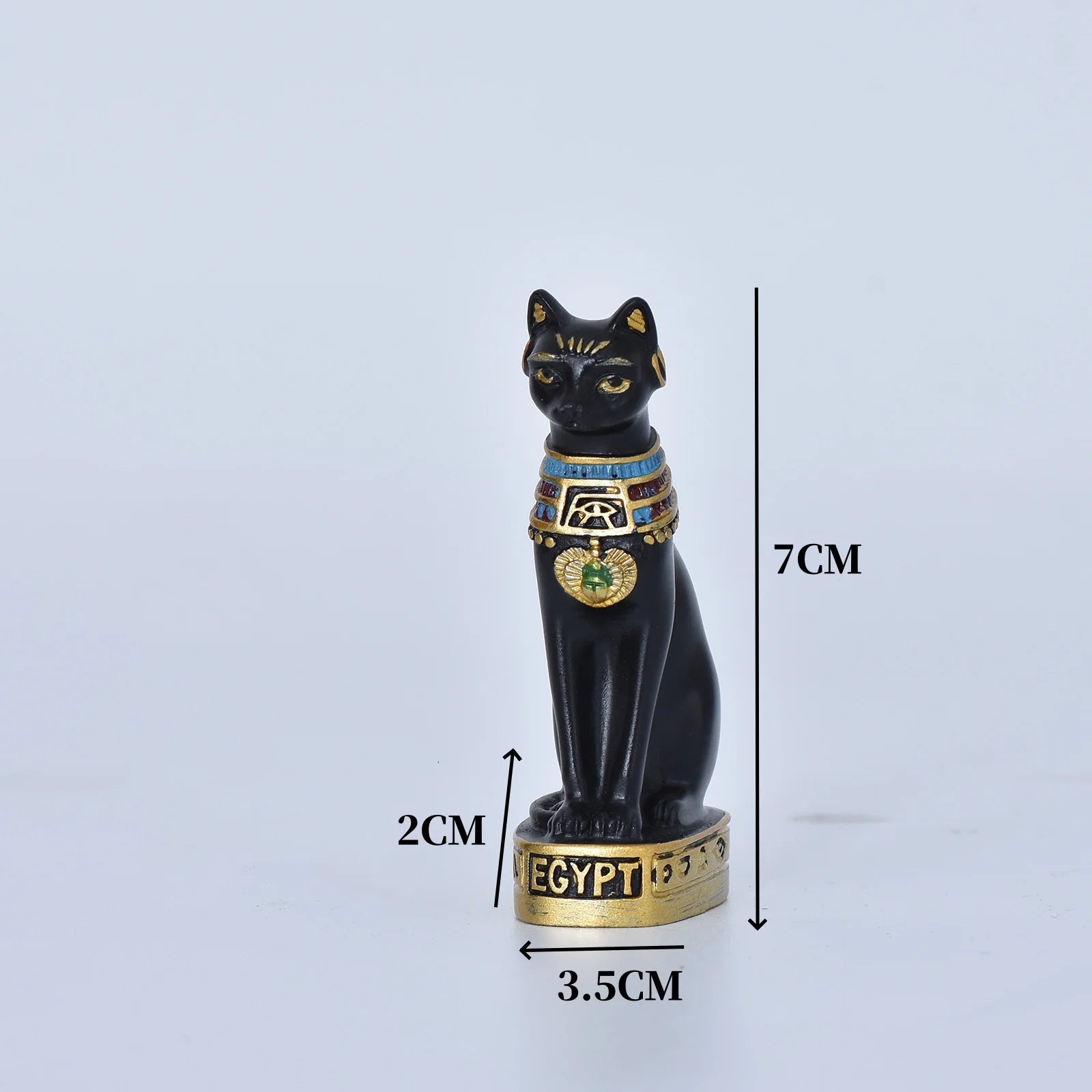 1PC Mini Cat Statue Decoration Egyptian Cat Statue Decoration Retro Cat Goddess Statue Home Garden Animal Decoration