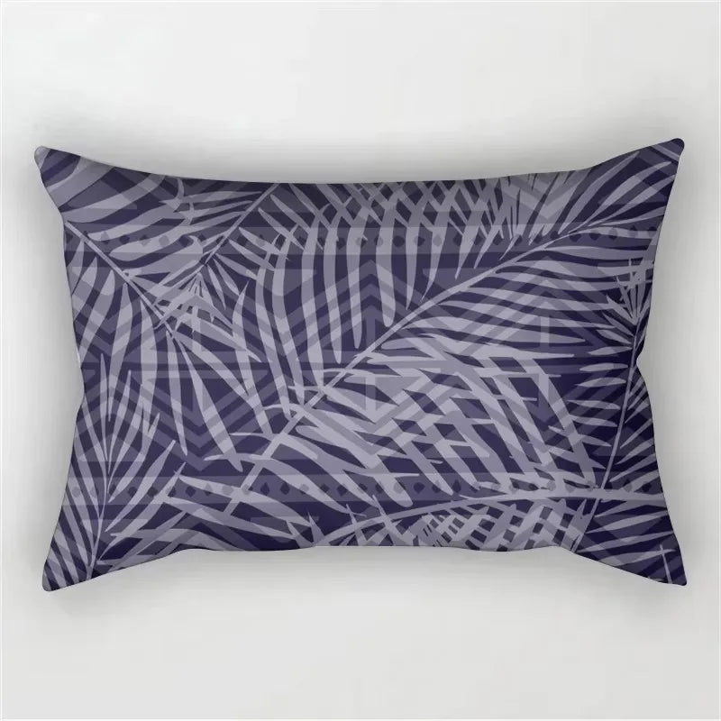 30X50cm Green Tropical Leaf Pattern Printing Decorative Living Room Backrest Home Furnishing Polyester Rectangular Pillowcase