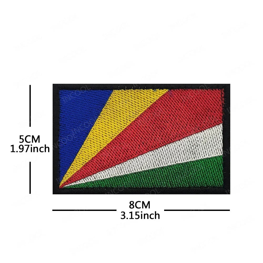Africa National Flag Embroidered Patches Nigeria South Africa Morocco Eswatini Mauritius Armband Appliques Shoulder Flags Badges