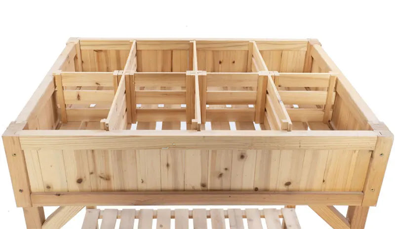 Wood Raised Garden Bed Large Wooden Planter Box Flower Herb Gardening Beds Outdoor With Legs
