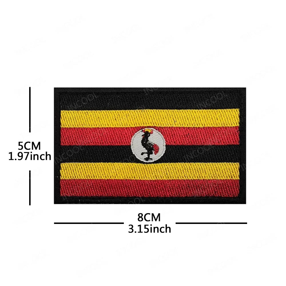 Africa National Flag Embroidered Patches Nigeria South Africa Morocco Eswatini Mauritius Armband Appliques Shoulder Flags Badges