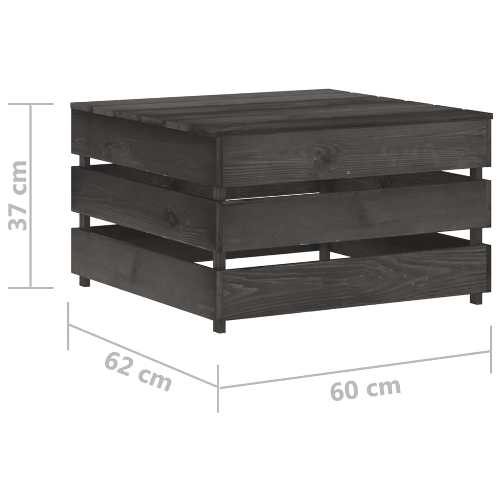 vidaXL Garden Pallet Table Impregnated Pinewood