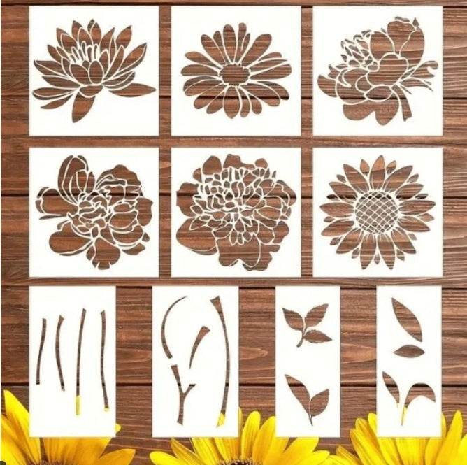 New Garden Fence Large Flower Template