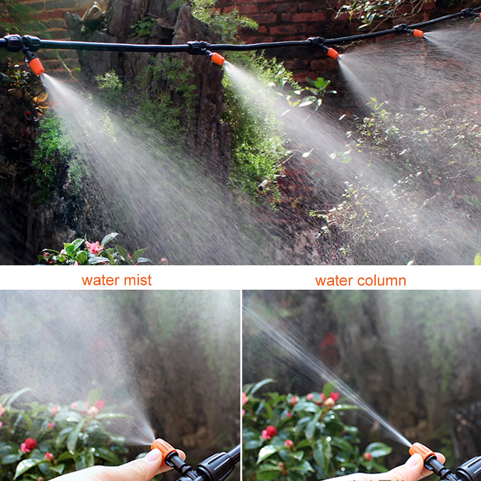 50pcs/set Adjustable Garden Drip Irrigation Misting Nozzles Micro Flowing Sprinkler Head Atomizer