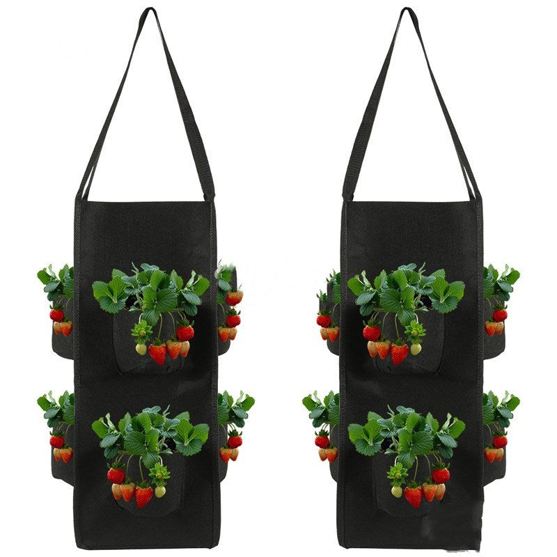 Strawberry Planting Bag Creative Multi-mouth Container Bag Grow Planter Pouch Root Plant Growing Pot Bag Side Home Garden Tool