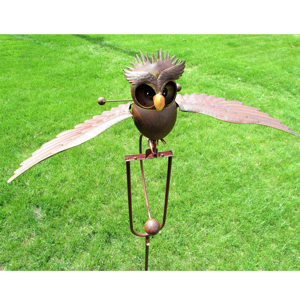 Owl Windmill Iron Bird Garden Garden Decoration