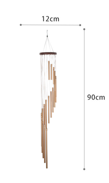 Rotating metal solid wood aluminum tube wind chimes