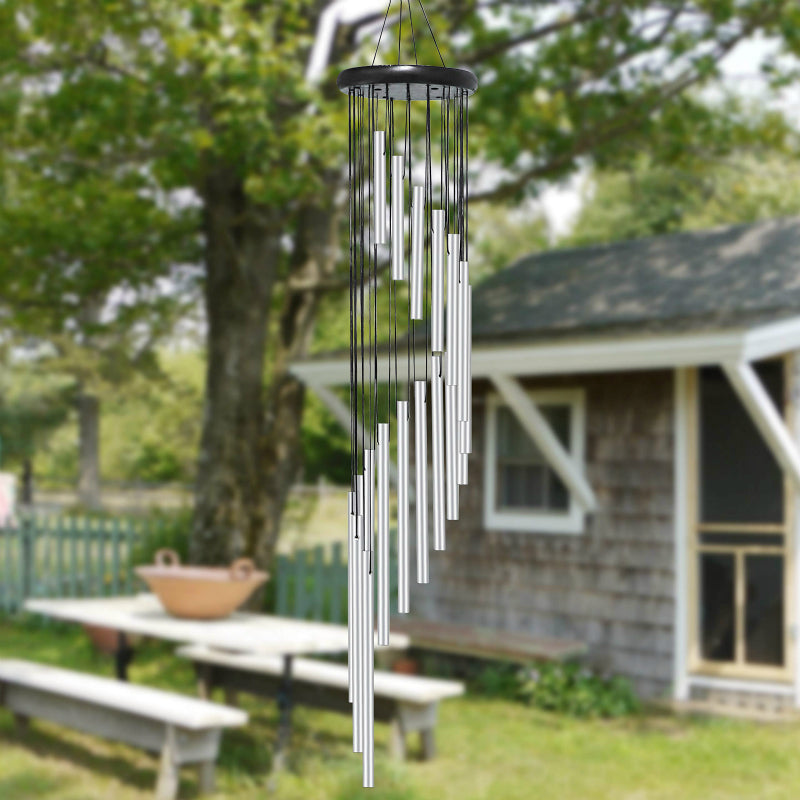 Rotating metal solid wood aluminum tube wind chimes