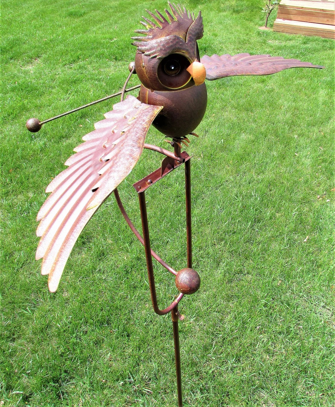 Owl Windmill Iron Bird Garden Garden Decoration