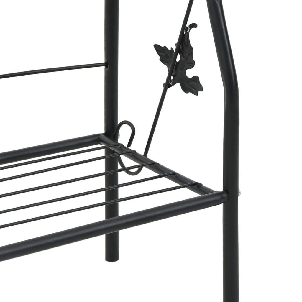 vidaXL 3-Layer Plant Rack Black 20.5