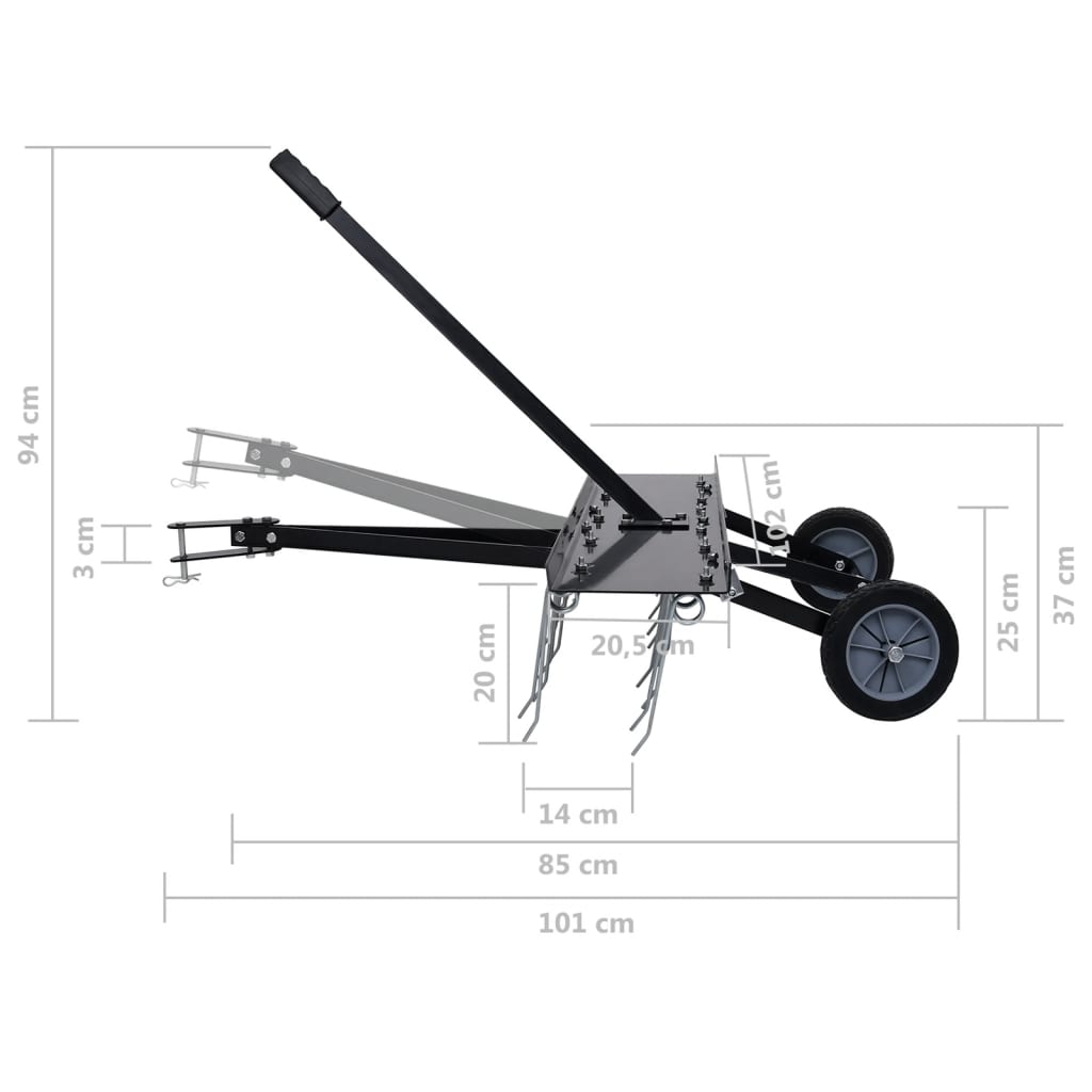 vidaXL Scarifier for Ride-on Mower 39.4