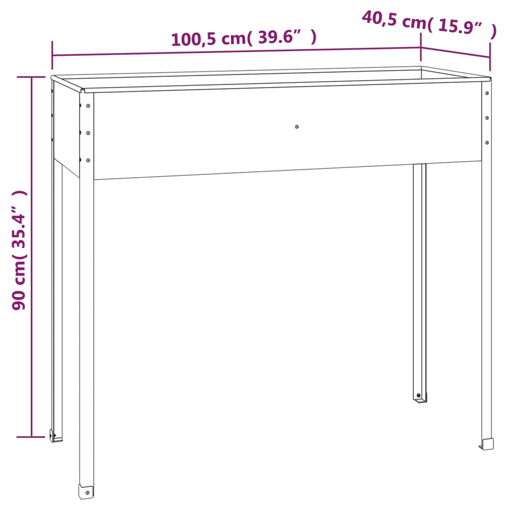 vidaXL Garden Planters 2 pcs Anthracite Galvanized Steel