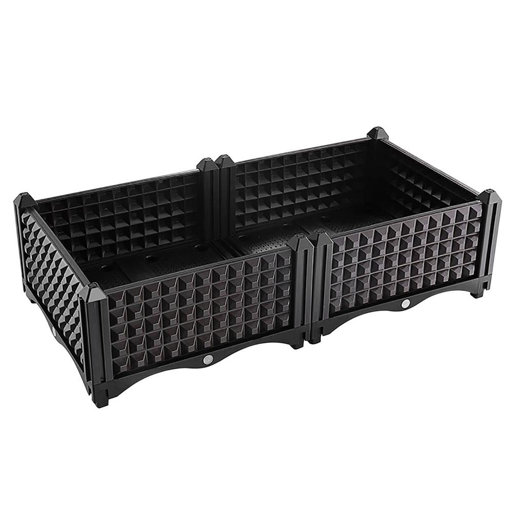 Raised Planter Grow Box Rectangular Flowerpot Elevated Garden Bed Gardening Pots & Planters Planting Supplies