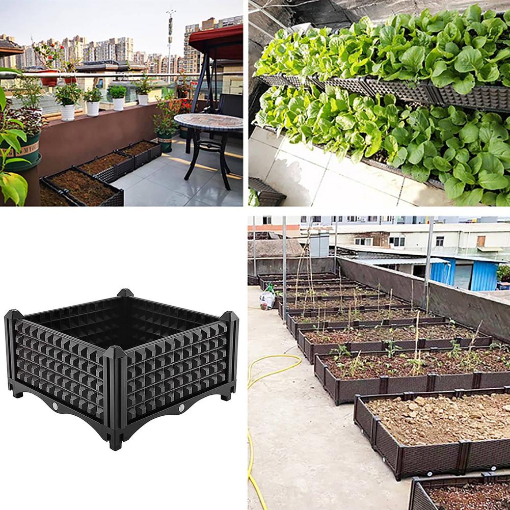 Raised Planter Grow Box Rectangular Flowerpot Elevated Garden Bed Gardening Pots & Planters Planting Supplies