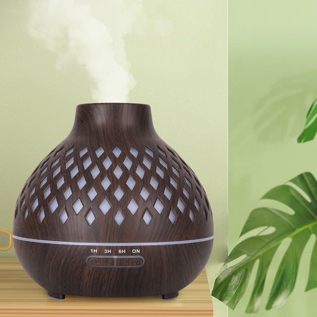 saengQ Electric Aroma Diffuser Air Humidifier Essential oil diffuser Ultrasonic Remote Control Cool Mist Fogger LED Lamp