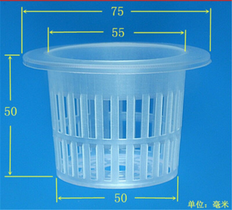 PP Hydroponics Plants Dedicated Solid Root Colonization Basket Vase,Soilless Cultivation Cup Water Garden Aquarium Container