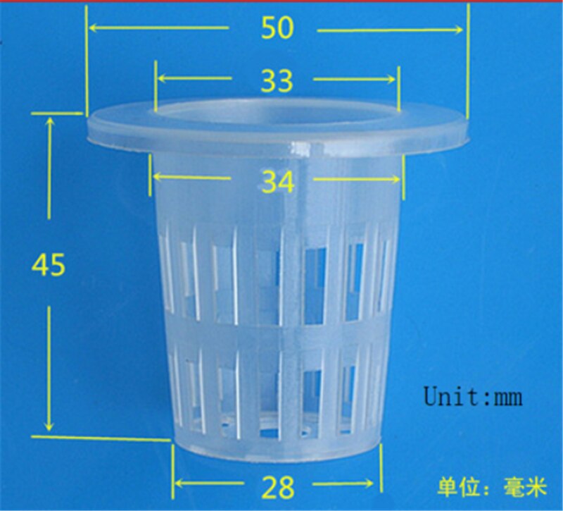 PP Hydroponics Plants Dedicated Solid Root Colonization Basket Vase,Soilless Cultivation Cup Water Garden Aquarium Container