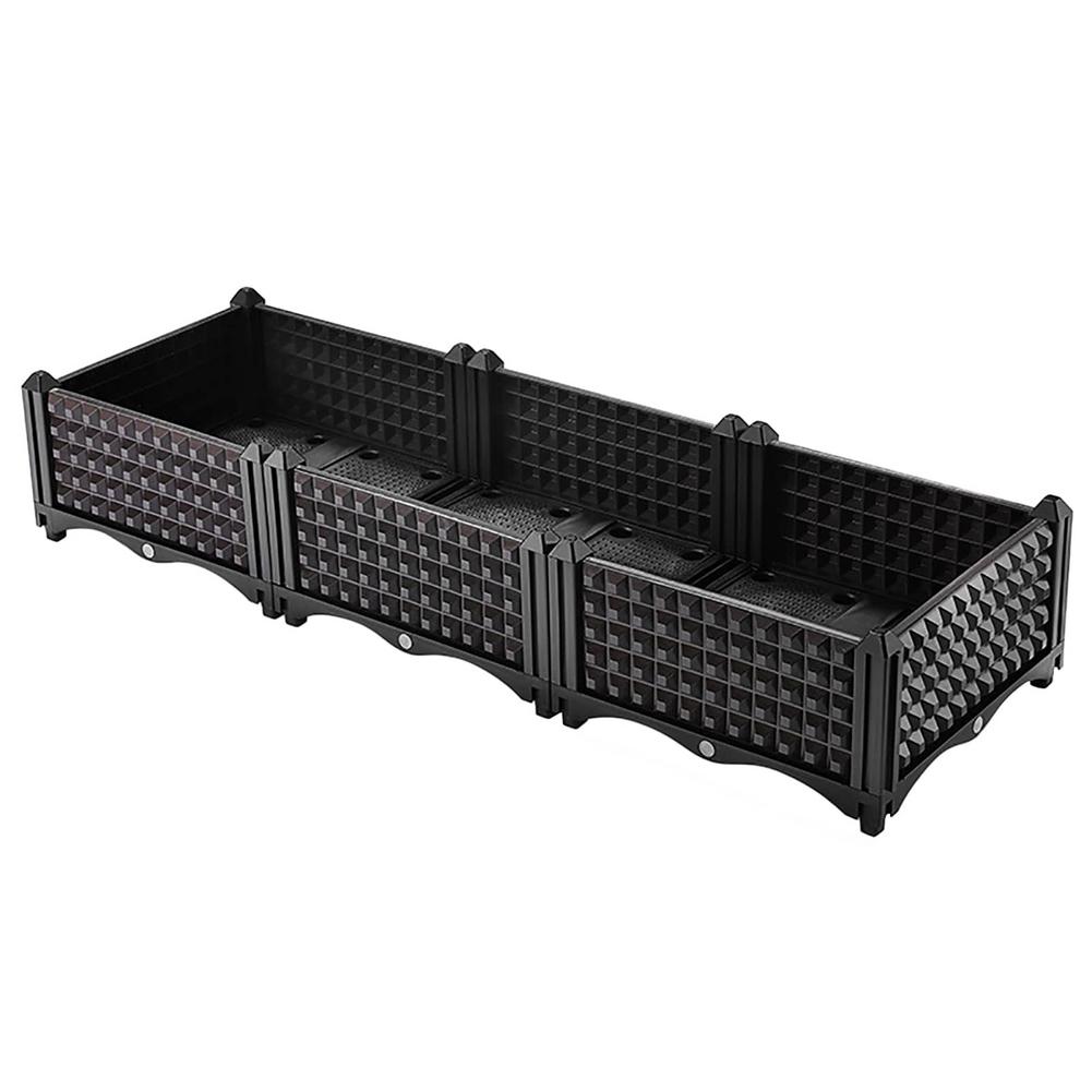 Raised Planter Grow Box Rectangular Flowerpot Elevated Garden Bed Garden Pots & Planters Elevated Garden Bed Garden Decoration