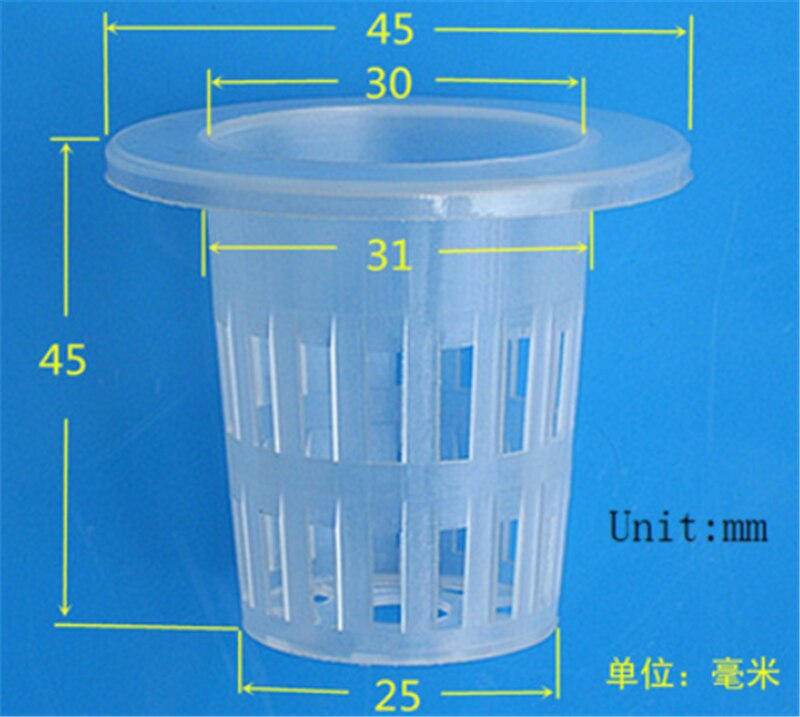 PP Hydroponics Plants Dedicated Solid Root Colonization Basket Vase,Soilless Cultivation Cup Water Garden Aquarium Container