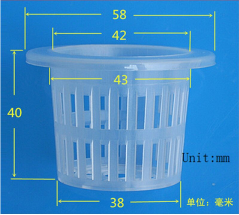 PP Hydroponics Plants Dedicated Solid Root Colonization Basket Vase,Soilless Cultivation Cup Water Garden Aquarium Container