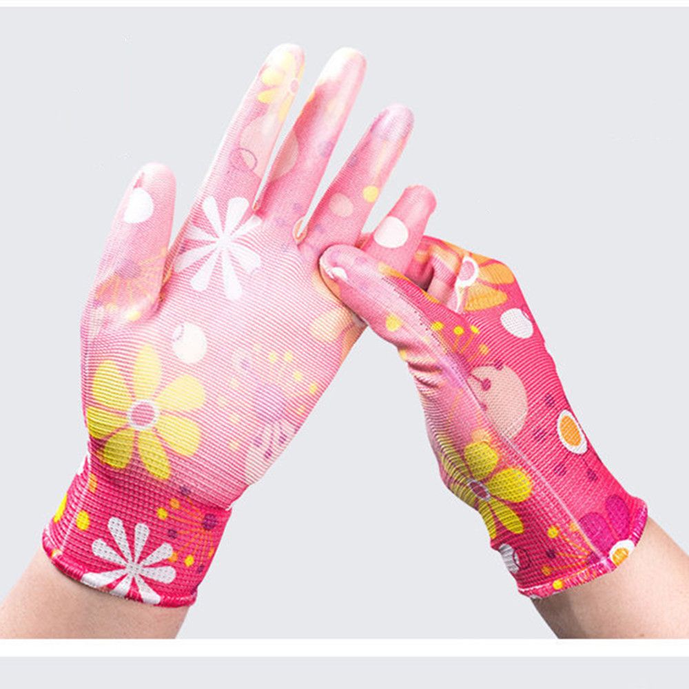 Planting Yard Cleaning Palm-Coated Floral Garden Gloves Women Non-Slip Working Gloves Non-Slip Household Labor Protection Gloves