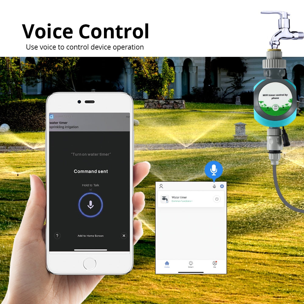 Tuya Smart Garden Watering System WiFi Electrical Irrigation Timer Valve APP Remote Control Garden Auto Controller Alexa Echo