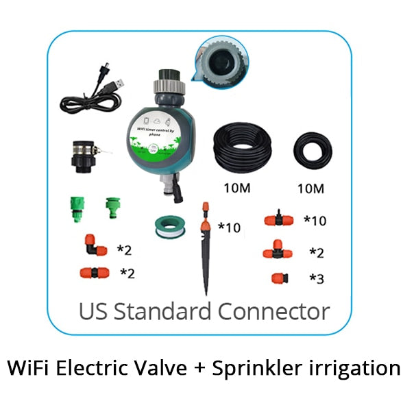 Tuya Smart Garden Watering System WiFi Electrical Irrigation Timer Valve APP Remote Control Garden Auto Controller Alexa Echo