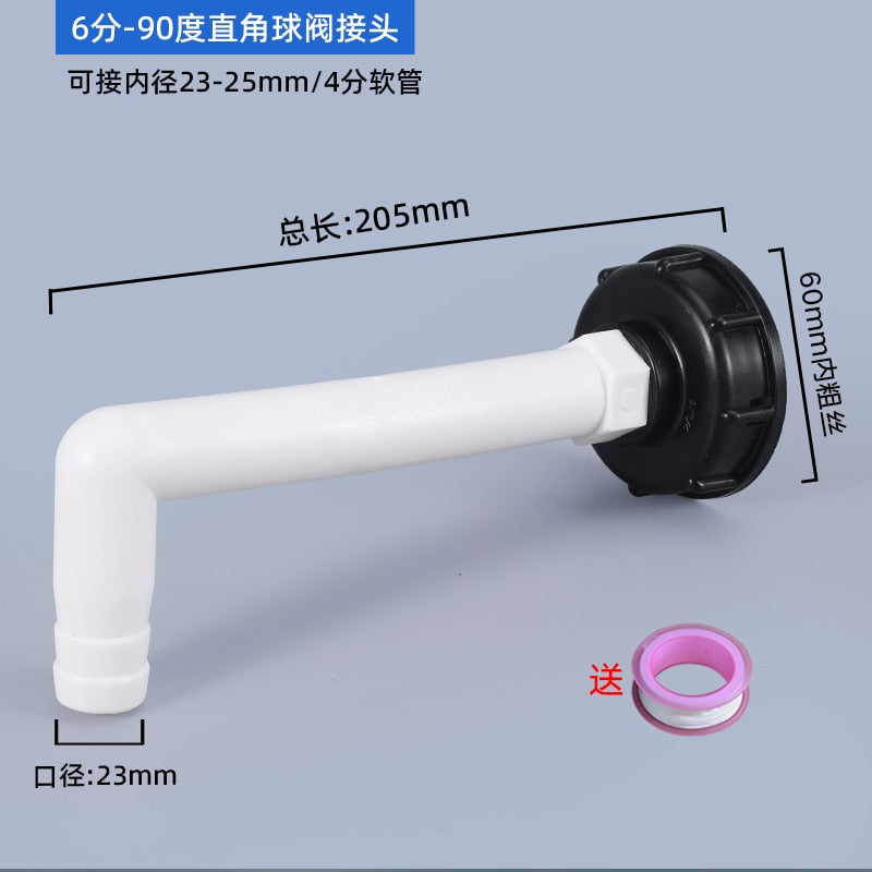 S60X6 IBC Tank Adapter Garden Hose Faucet Lengthen Connector Water Tank Adapter Fittings 1PCS