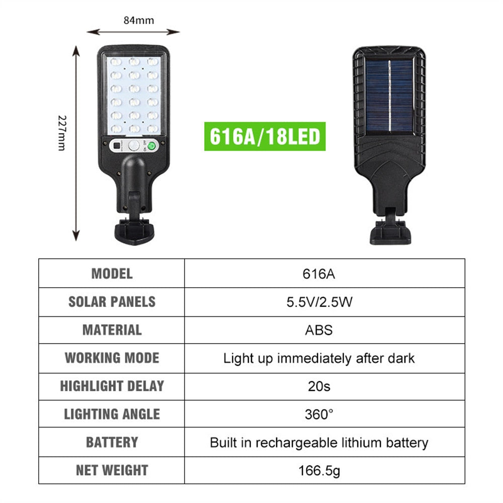 Super Bright Solar Street Lights Outdoor Solar Lamp With 3 Light Mode Motion Sensor Wall Lighting for Garden Patio Path Yard