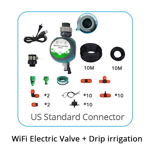 Tuya Smart Garden Watering System WiFi Electrical Irrigation Timer Valve APP Remote Control Garden Auto Controller Alexa Echo