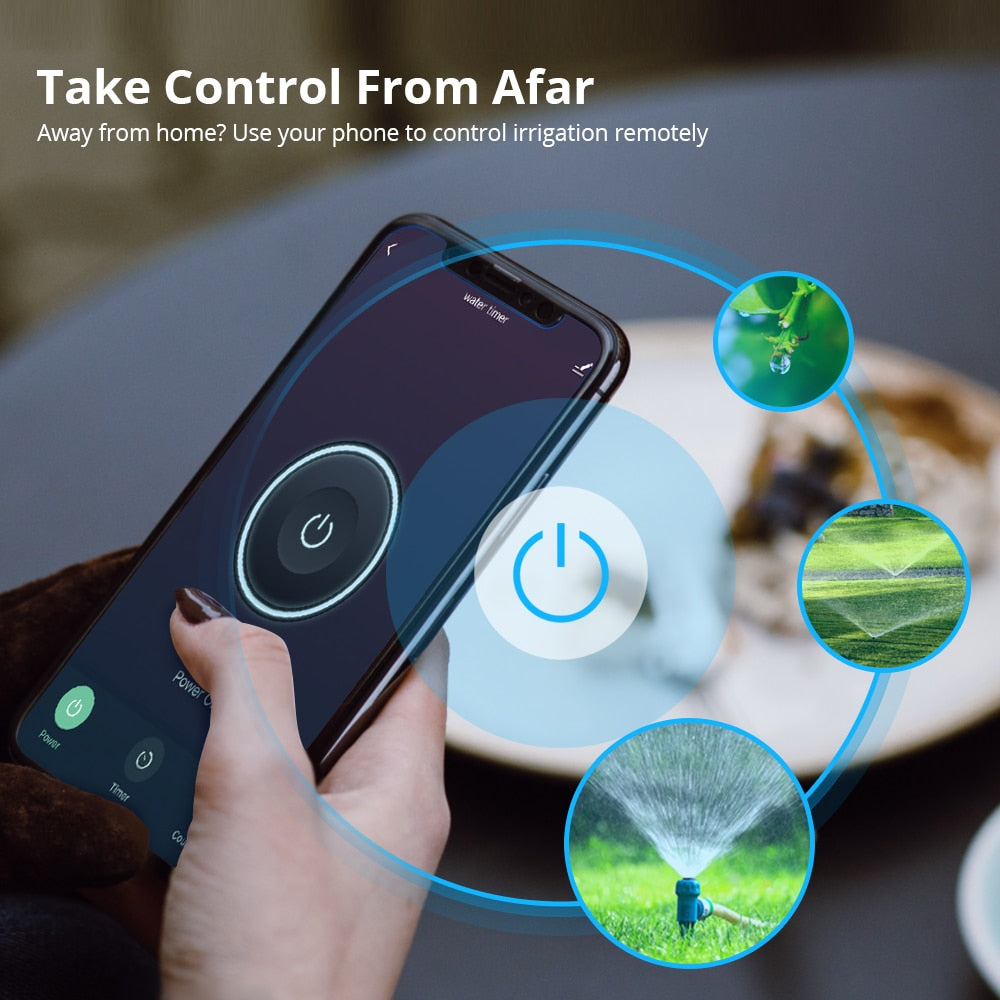 Tuya Smart Garden Watering System WiFi Electrical Irrigation Timer Valve APP Remote Control Garden Auto Controller Alexa Echo