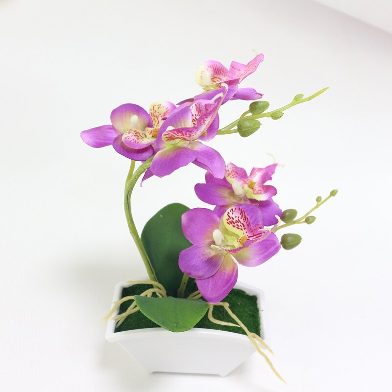 small artificial butterfly orchid flower set with real touch leaves artificial plants overall floral for wedding