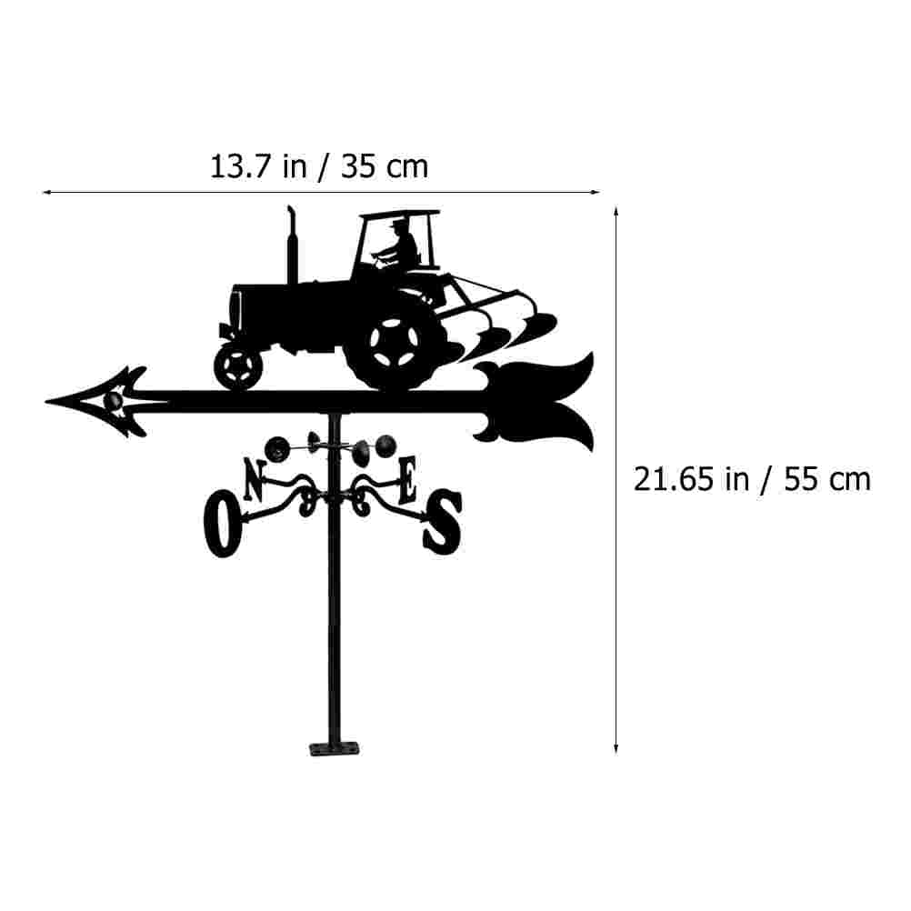 Tractor Iron Silhouette Weathervane Garden Roof