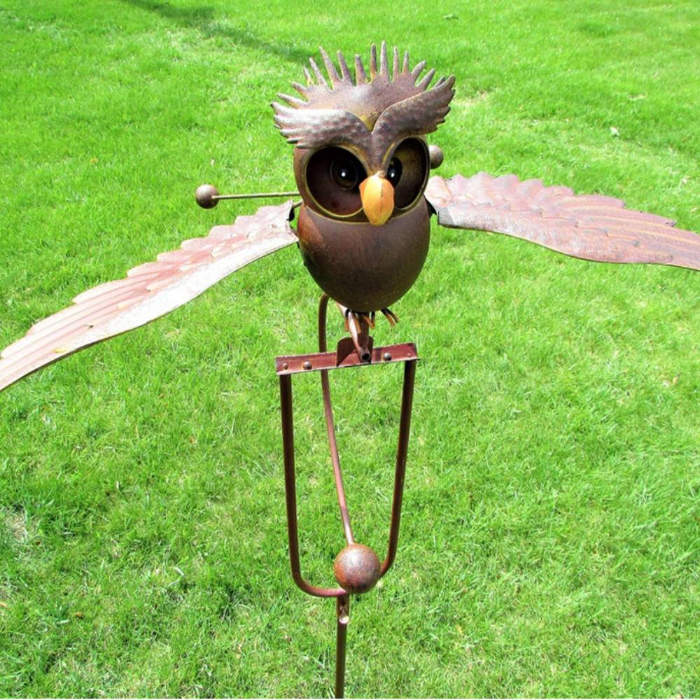 Owl Windmill Iron Bird Garden Garden Decoration